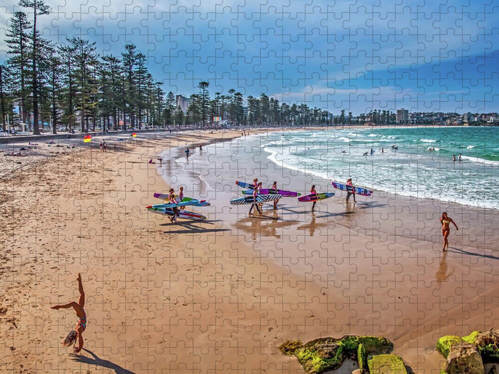 Manly Beach Jigsaw Puzzle featuring the photograph Manly Beach by Az Jackson