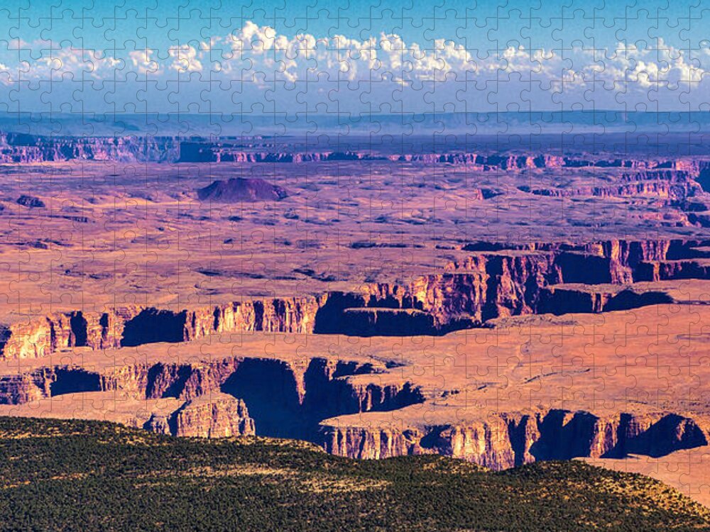 Arizona Grand Canyon Marble Cliffs Colorful Rock Landscape Painted Desert Fstop101 Jigsaw Puzzle featuring the photograph Marble Canyon Arizona by Geno Lee