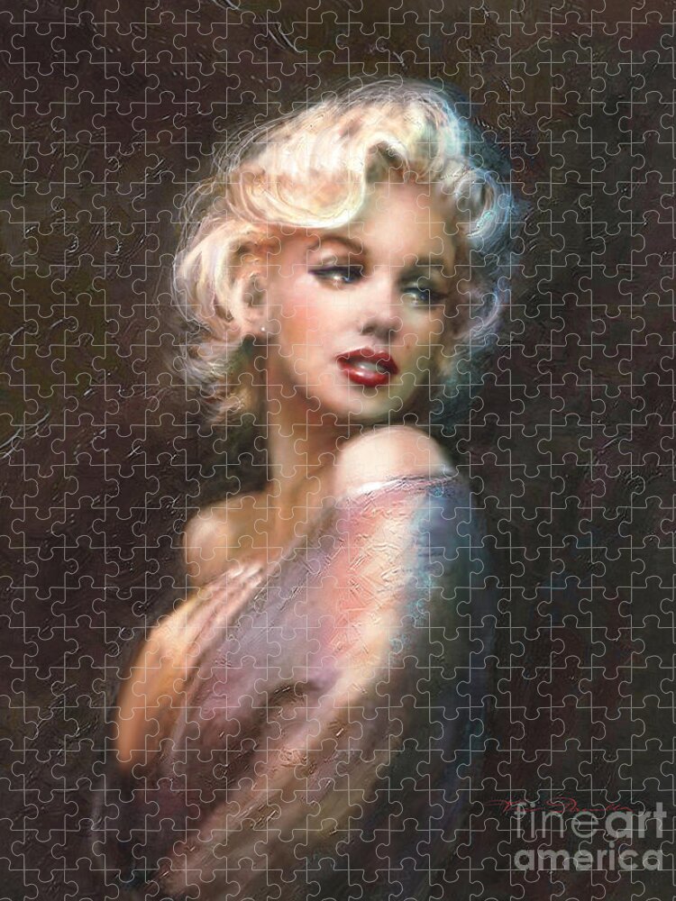 Theo Danella Jigsaw Puzzle featuring the painting Marilyn WW classics by Theo Danella