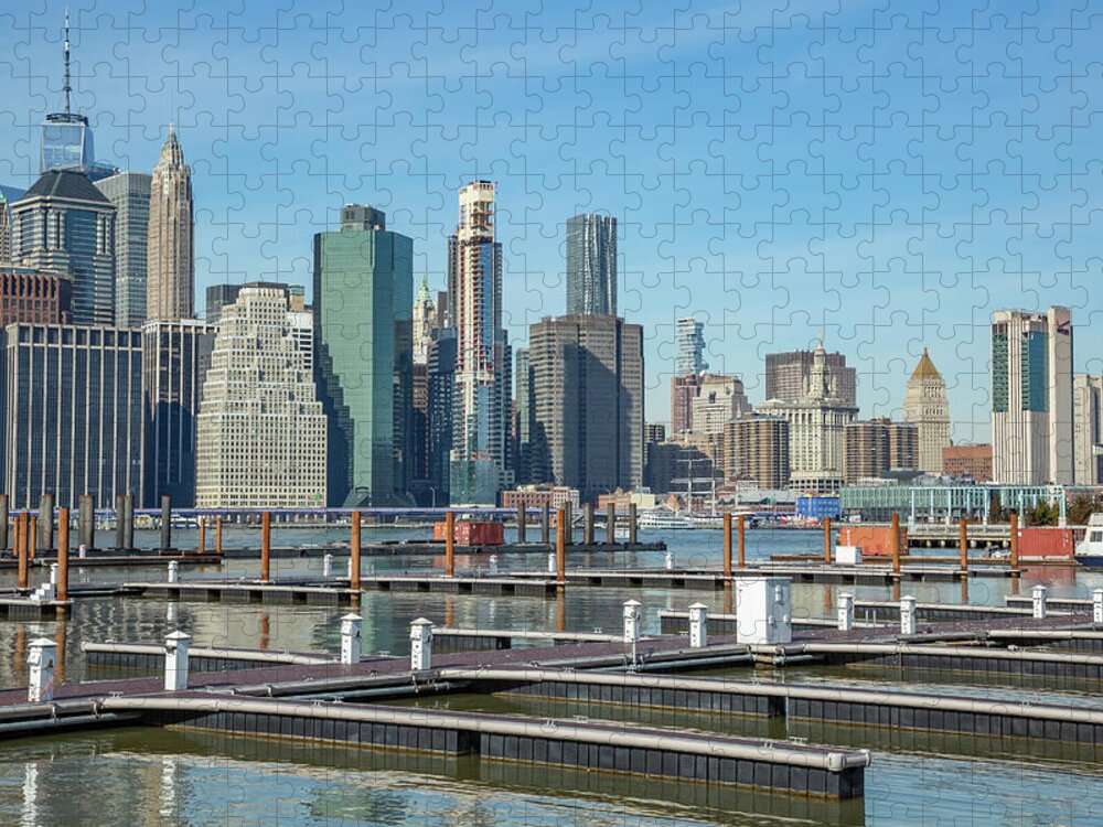 Brooklyn Bridge Park Jigsaw Puzzle featuring the photograph Marina Slips by Cate Franklyn