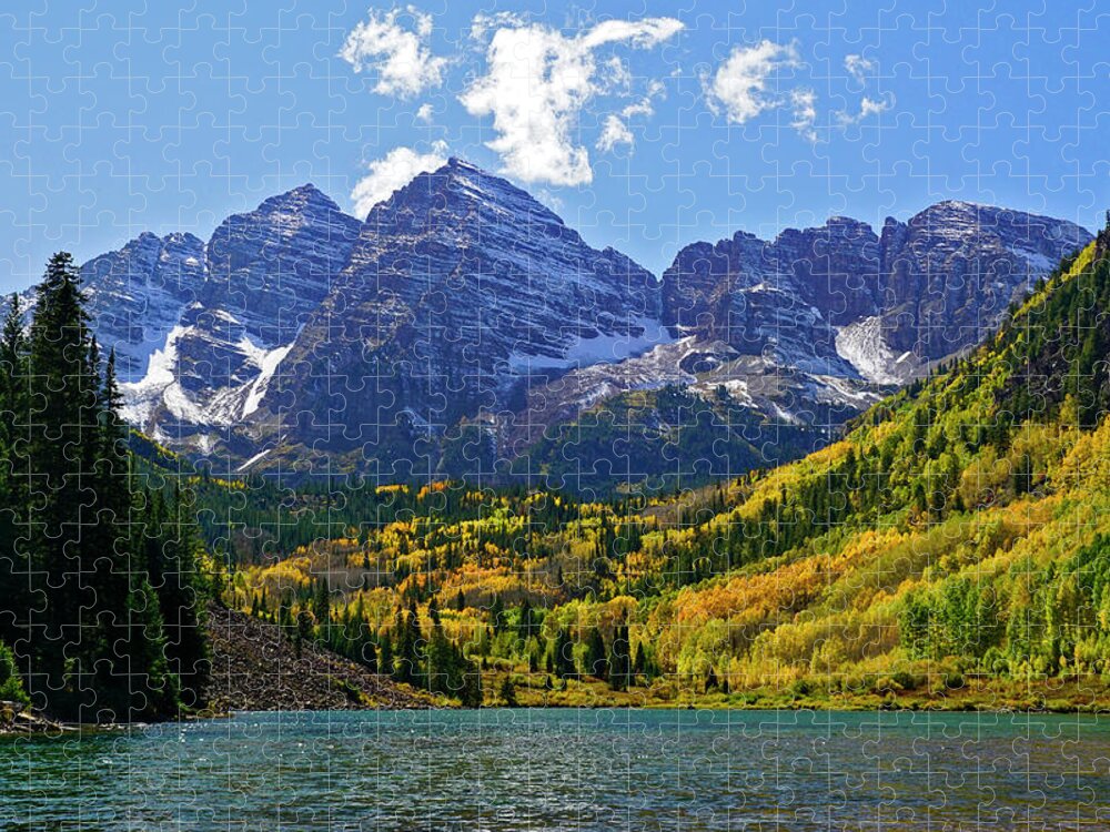Landscapes Jigsaw Puzzle featuring the photograph Maroon Bells by Jeremy Rhoades