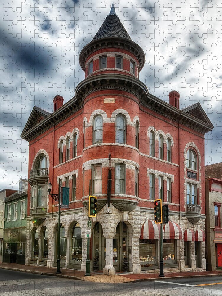 Staunton Jigsaw Puzzle featuring the photograph Marquis Building - Staunton Virginia by Susan Rissi Tregoning