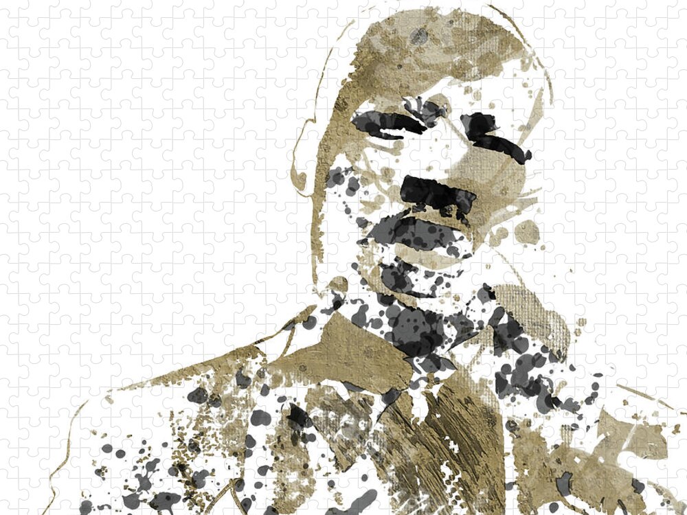 Mlk Jigsaw Puzzle featuring the mixed media Martin Luther King 1f by Brian Reaves