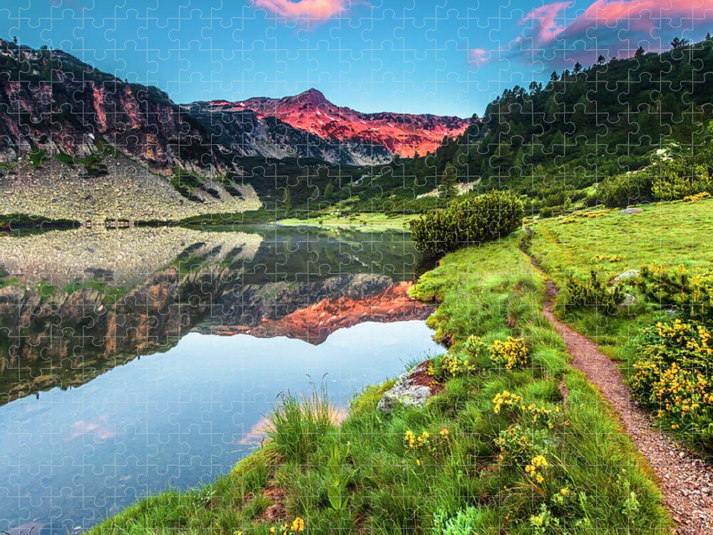 Bulgaria Jigsaw Puzzle featuring the photograph Marvelous Lake by Evgeni Dinev