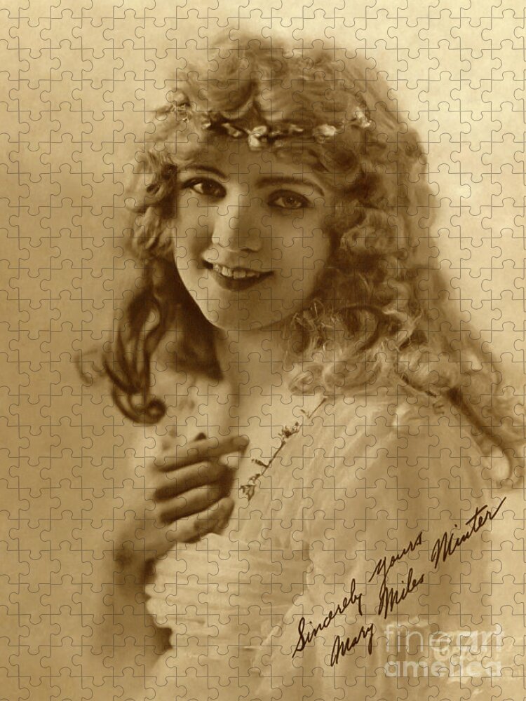 Mary Miles Minter Jigsaw Puzzle featuring the photograph Mary Miles Minter by Sad Hill - Bizarre Los Angeles Archive