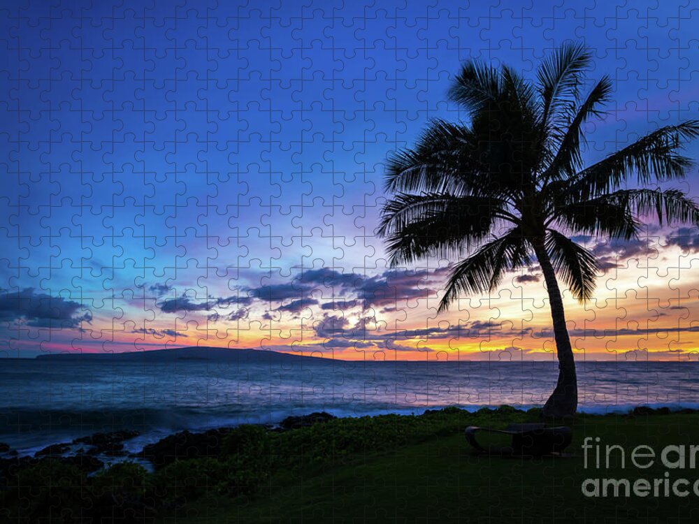 America Jigsaw Puzzle featuring the photograph Maui Hawaii Wailea Sunset Photo by Paul Velgos