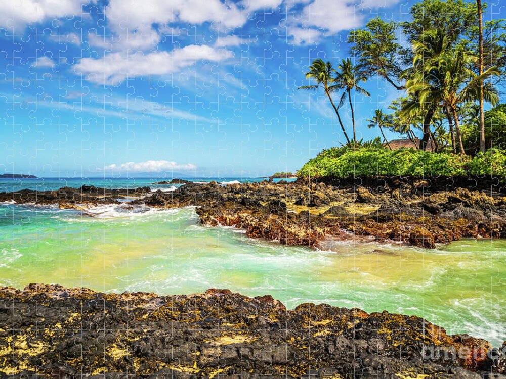 Ahihi Jigsaw Puzzle featuring the photograph Maui Secret Beach Makena Cove Hawaii Photo by Paul Velgos