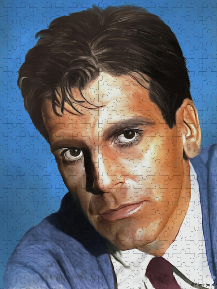 Bio Jigsaw Puzzle featuring the painting Maximilian Schell painting -b1 by Movie World Posters