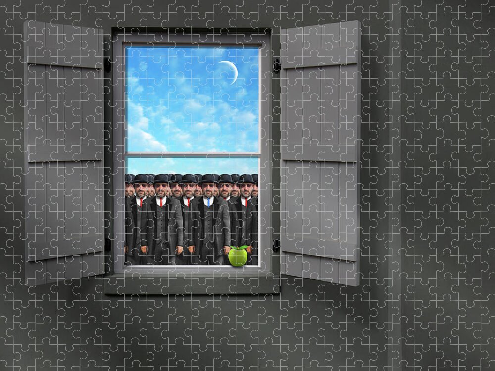 Surreal Art Jigsaw Puzzle featuring the photograph Me and Magritte 3 by Mike McGlothlen