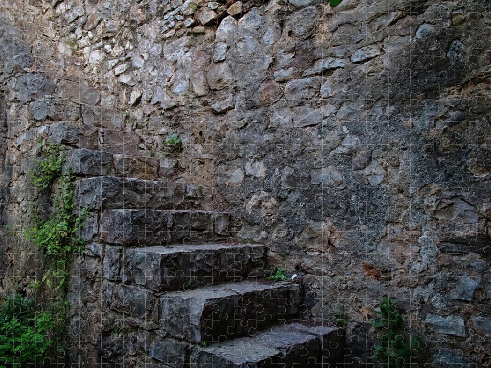 Castle Jigsaw Puzzle featuring the photograph Medieval Wall Staircase by Angelo DeVal