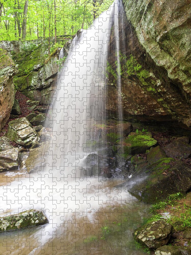 Waterfall Jigsaw Puzzle featuring the photograph Meditation Falls by Grant Twiss