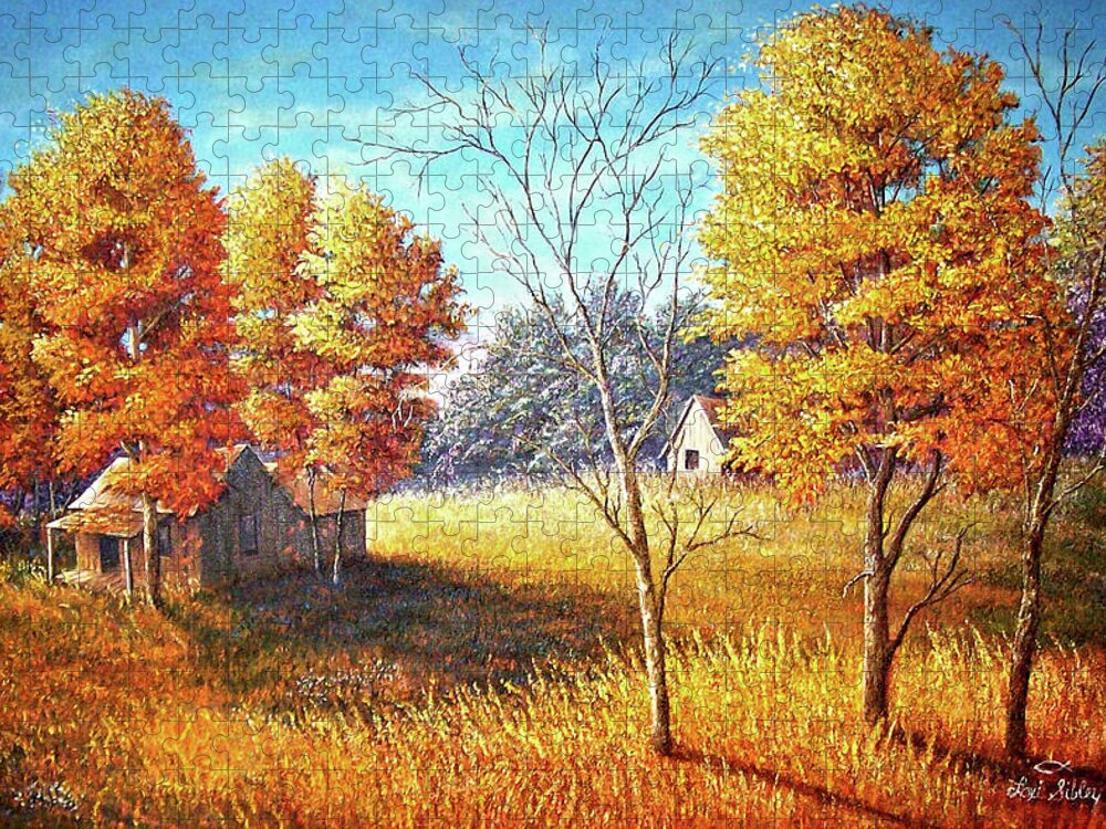 Colorful Jigsaw Puzzle featuring the painting Memories by Loxi Sibley