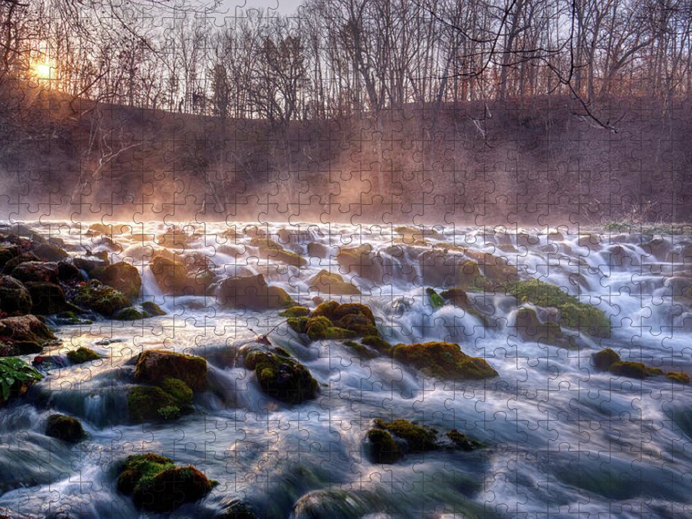 Sunrise Jigsaw Puzzle featuring the photograph Meramac Spring II by Robert Charity