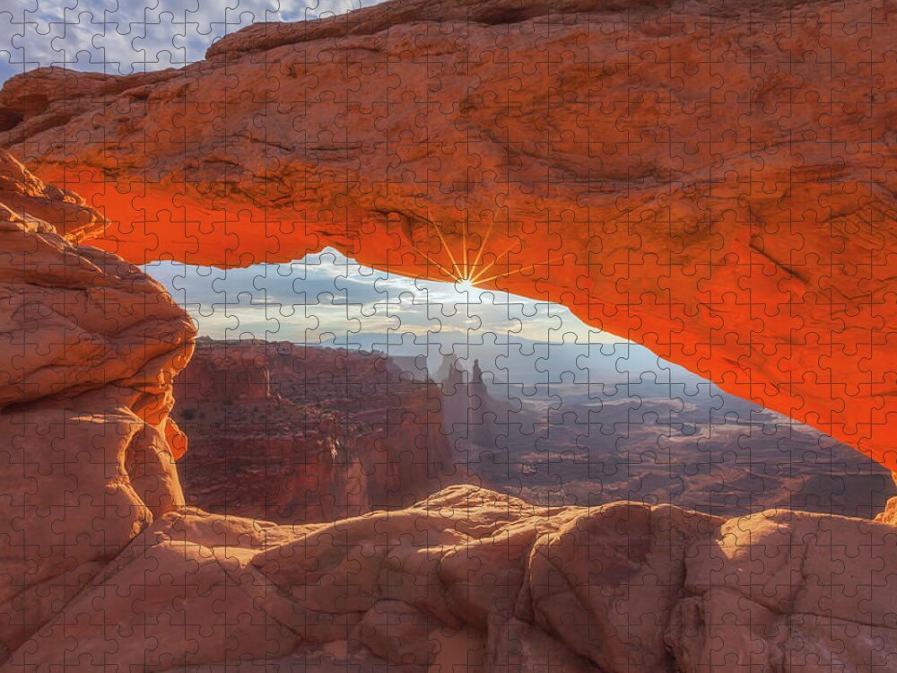 Sunrise Jigsaw Puzzle featuring the photograph Mesa's Sunrise by Darren White