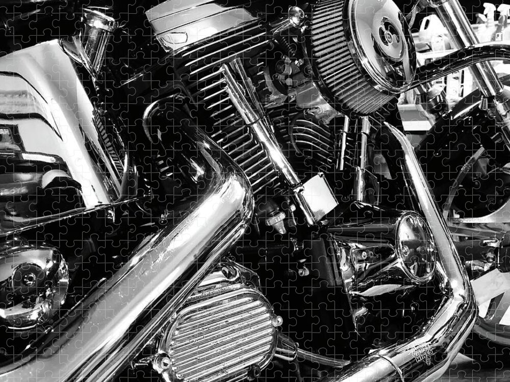 Harley Davidson Flxst Daytona Florida Usa Jigsaw Puzzle featuring the photograph Metal by John Anderson