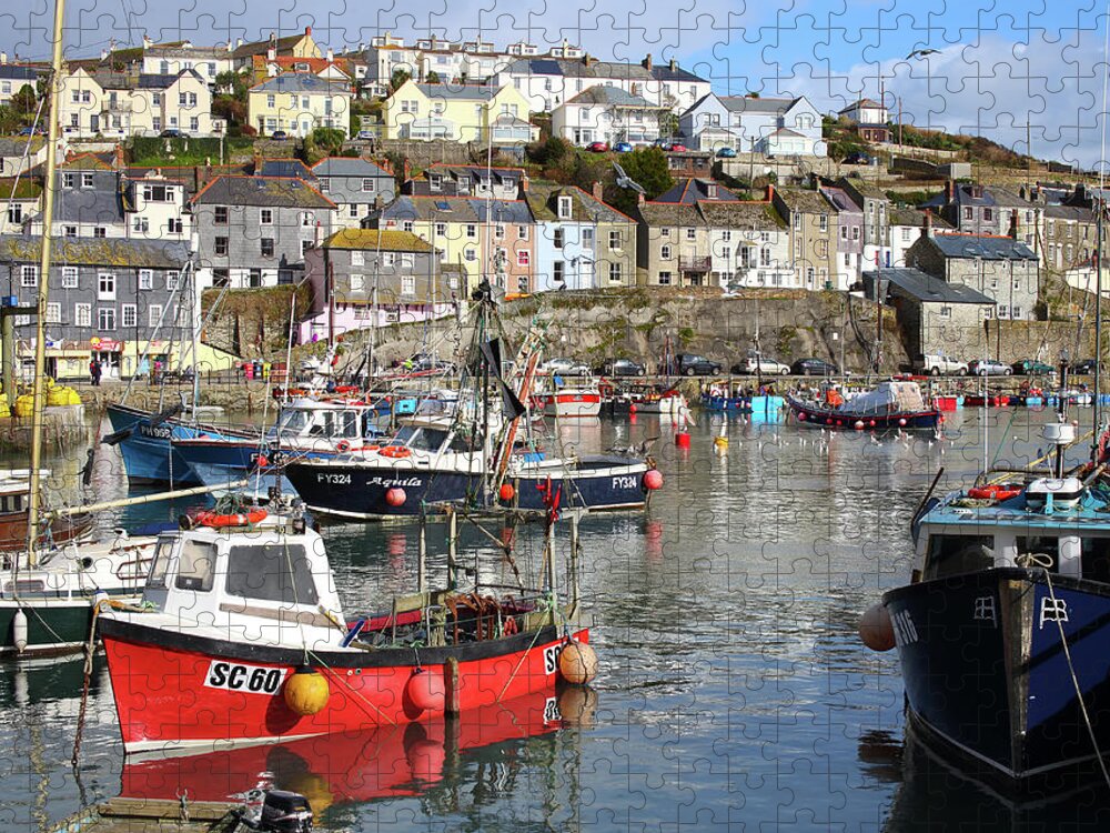 Mevagissey Jigsaw Puzzle featuring the photograph Mevagissey harbour by Tony Mills