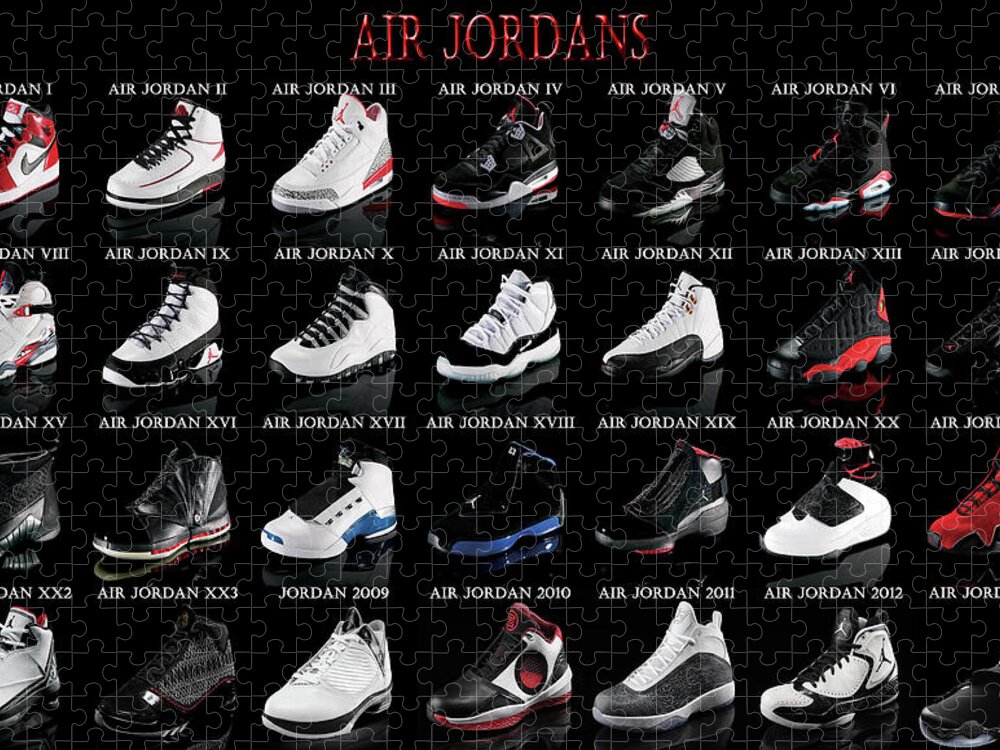 Michael Jordan Shoe Collection Jigsaw 