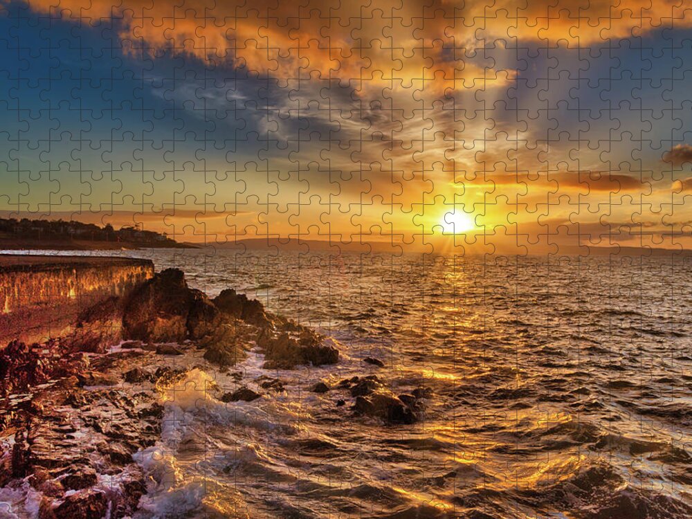 Andbc Jigsaw Puzzle featuring the photograph Mid-Summer Sunset on Bangor Bay by Martyn Boyd