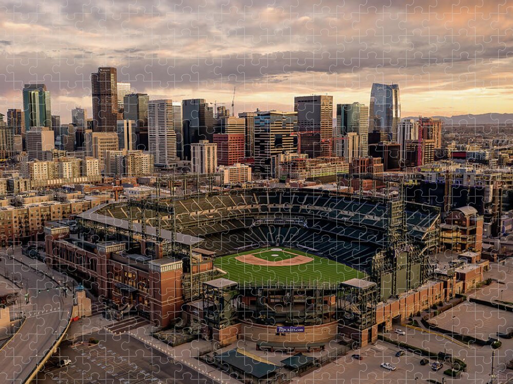 Coors Field Jigsaw Puzzle featuring the photograph Mile High Silence by Chuck Rasco Photography