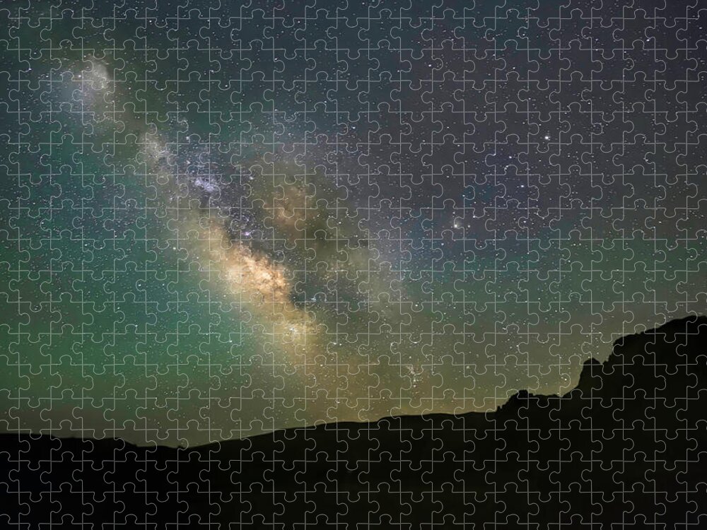 Milky Way Jigsaw Puzzle featuring the photograph Milky Way From Utah by Donna Kennedy