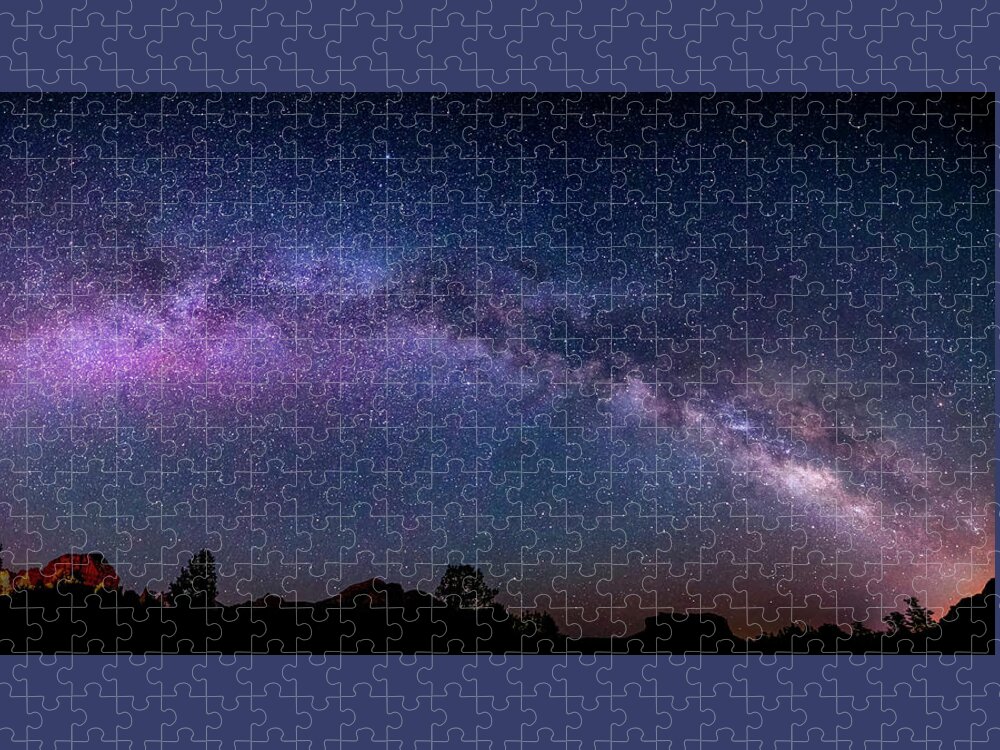 Milky Way Jigsaw Puzzle featuring the photograph Milky Way Panorama by Al Judge
