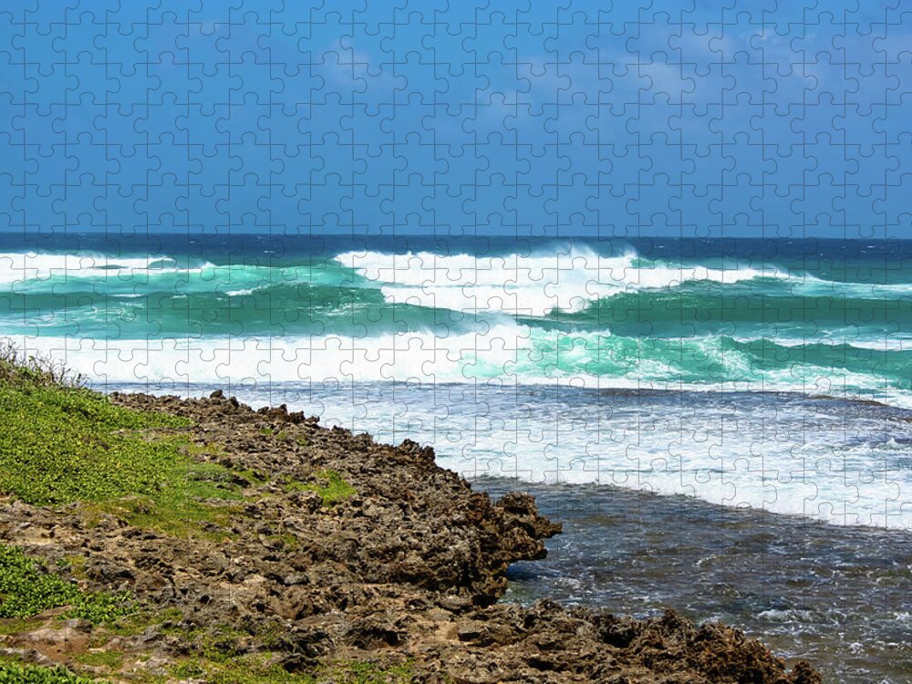 Seascape Jigsaw Puzzle featuring the photograph Minimal Seascape, Hawaii by Aashish Vaidya