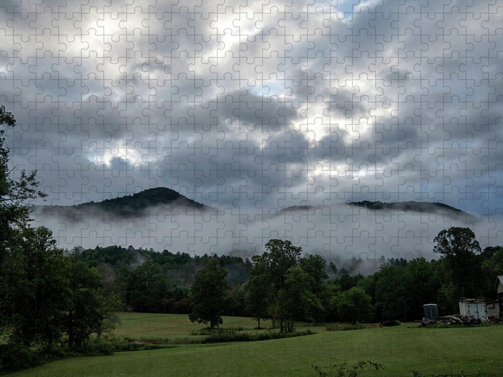 2437 Jigsaw Puzzle featuring the photograph Misty Mountains by FineArtRoyal Joshua Mimbs
