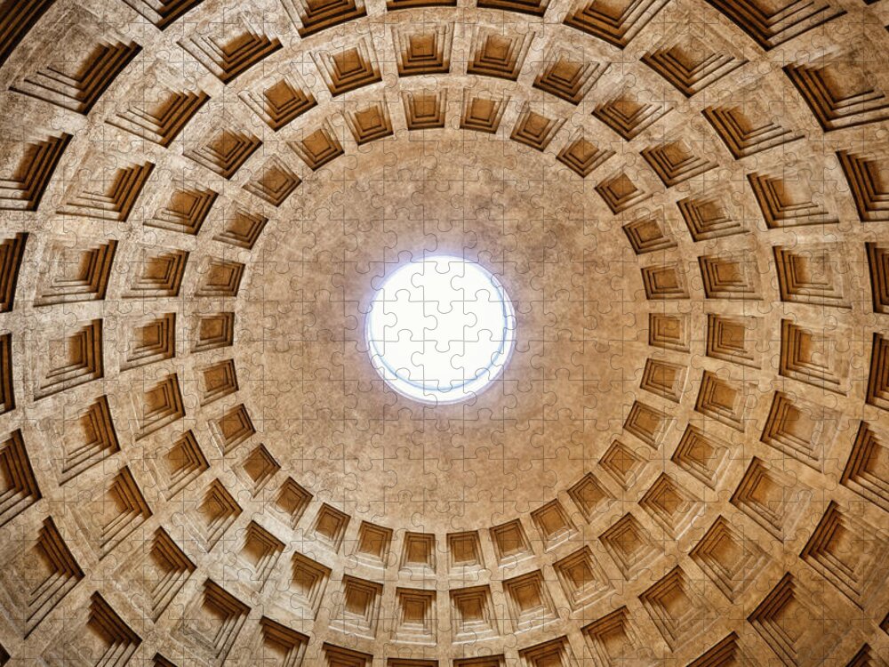 Pantheon Jigsaw Puzzle featuring the photograph Monumental Dome Of The Pantheon by Artur Bogacki