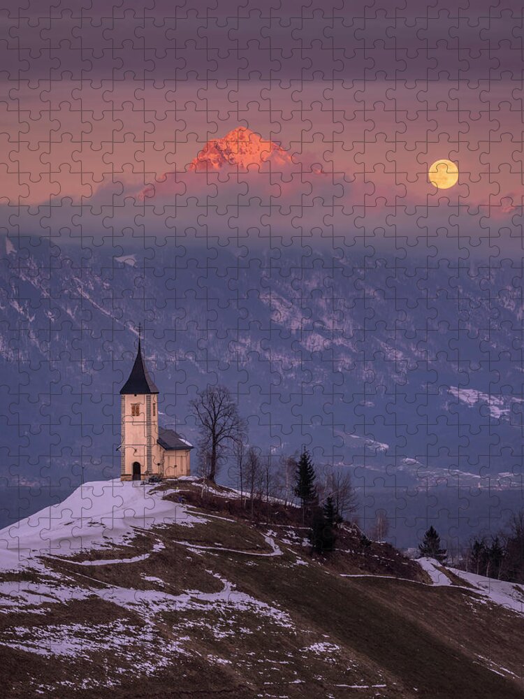 Europe Jigsaw Puzzle featuring the photograph Moonrise at Jamnik by Piotr Skrzypiec
