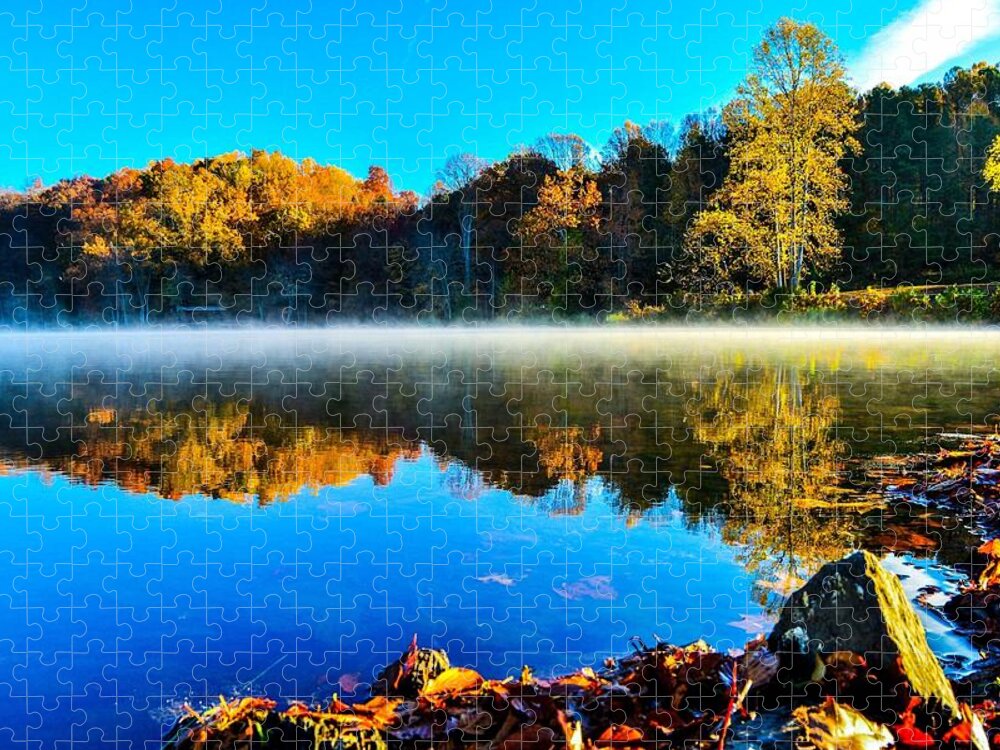  Mist Jigsaw Puzzle featuring the photograph Morning Mist by Addison Likins