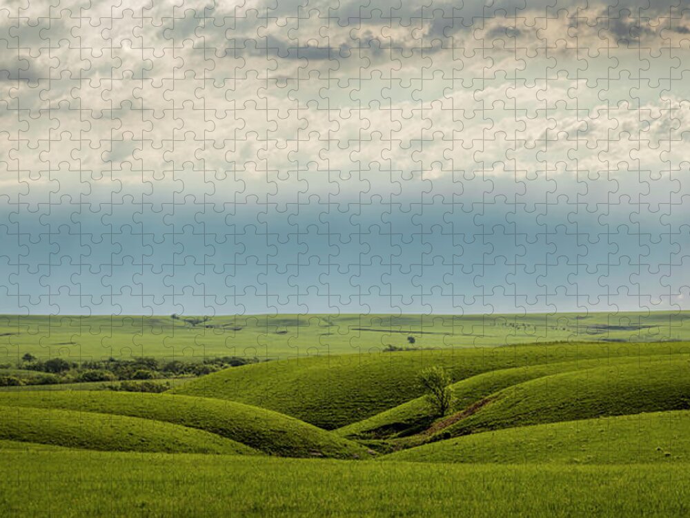 Blue Sky Jigsaw Puzzle featuring the photograph Morning Storm by Scott Bean