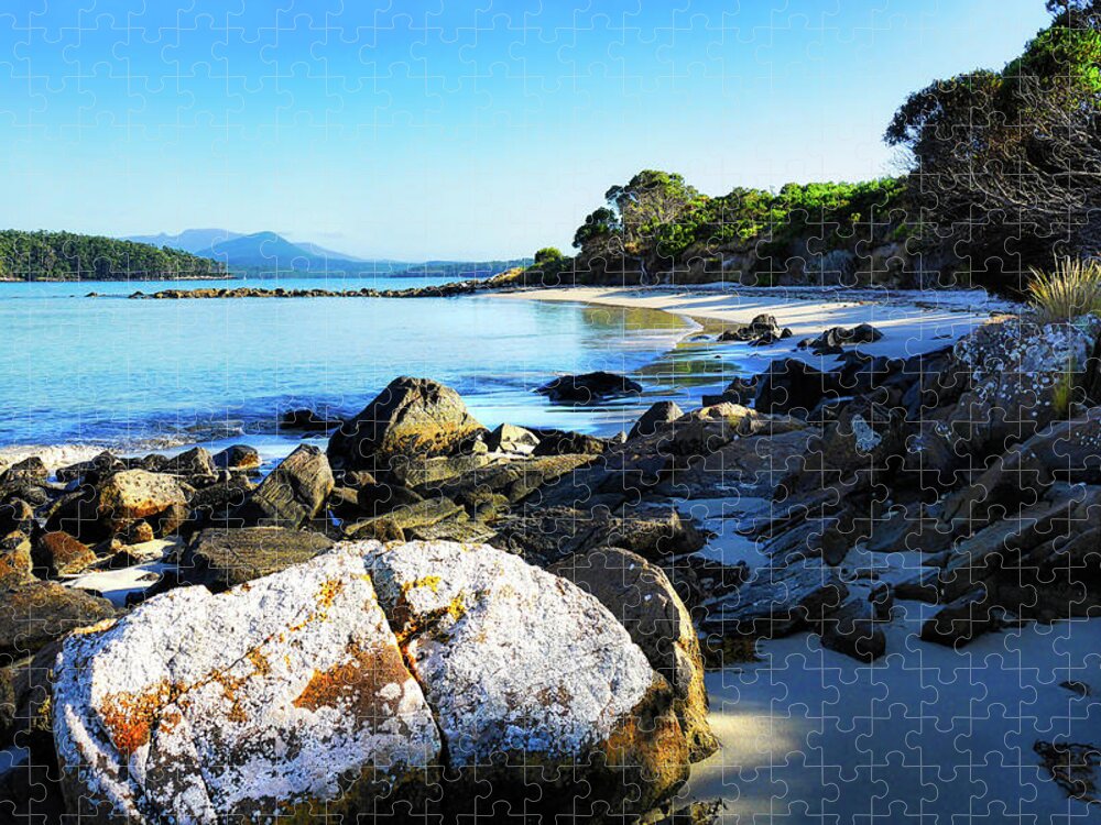 Tantalizing Jigsaw Puzzle featuring the photograph Morning Sun - Fishers Point, Tasmania by Lexa Harpell