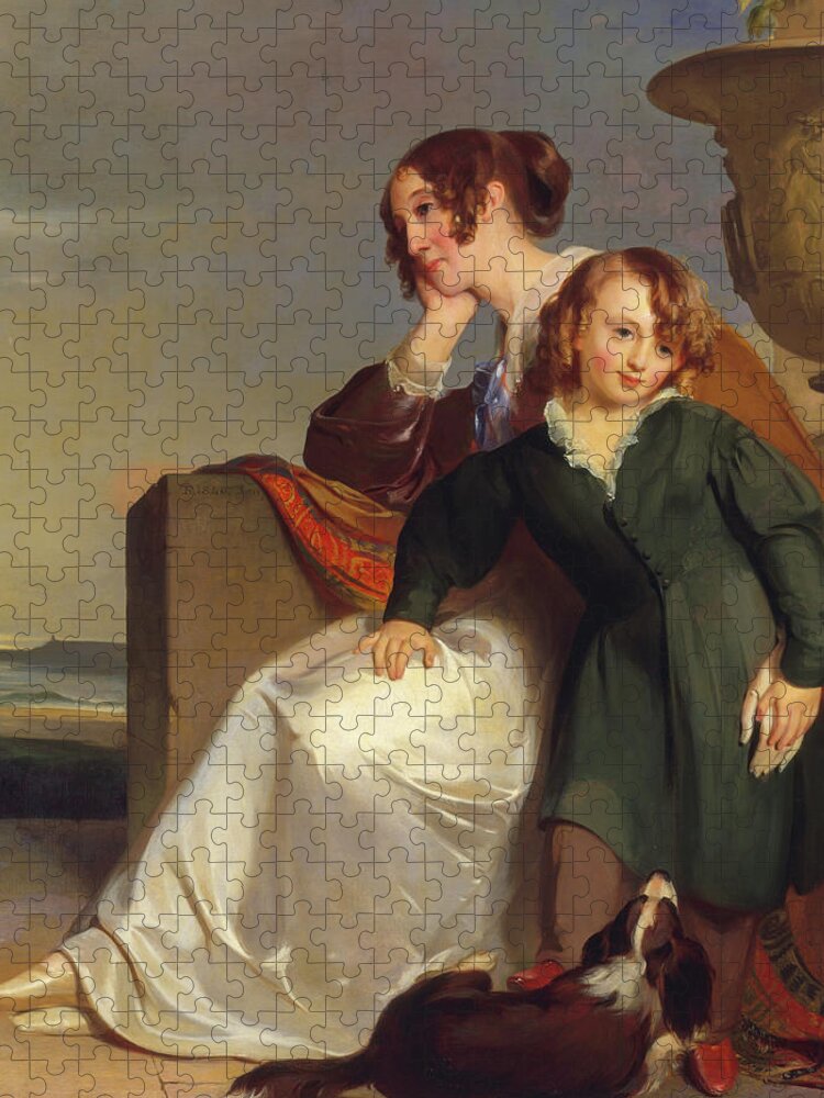Figurative Jigsaw Puzzle featuring the painting Mother and Son 1840 by Thomas Sully