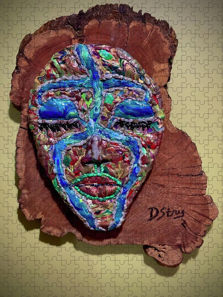 Polymer Clay Jigsaw Puzzle featuring the mixed media Mother Nature by Deborah Stanley