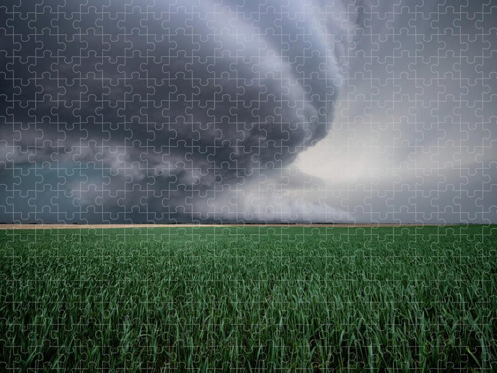 Mesocyclone Jigsaw Puzzle featuring the photograph Mothership Storm by Wesley Aston