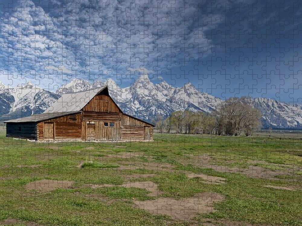Moulton Barn Jigsaw Puzzle featuring the photograph Moulton Barn by Carolyn Mickulas