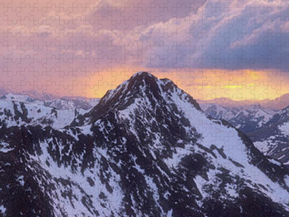 Mount Bierstadt Jigsaw Puzzle featuring the photograph Mount Bierstadt Sunset by Darren White