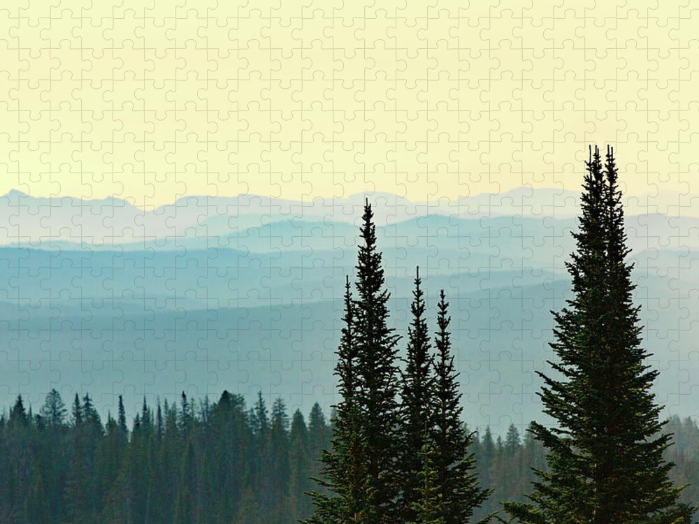 Yellowstone Jigsaw Puzzle featuring the photograph Mount Washburn Mist by Todd Klassy