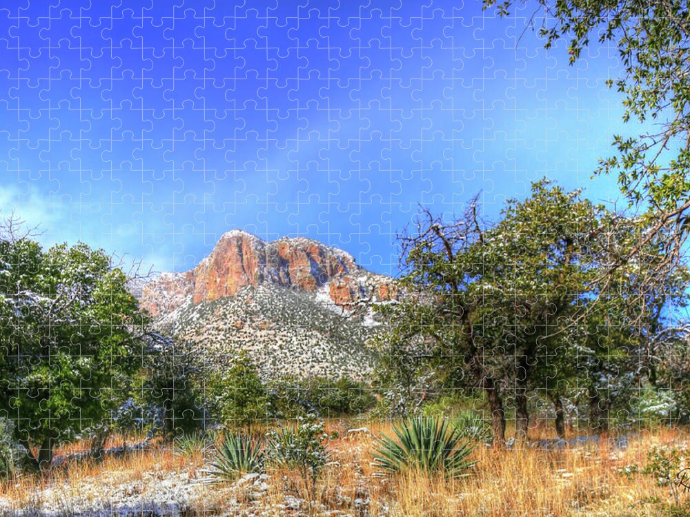 Fine Art Jigsaw Puzzle featuring the photograph Mountain Snow by Robert Harris