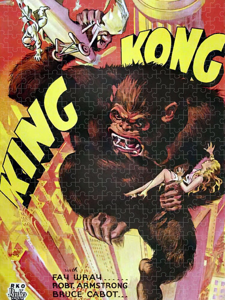 #faatoppicks Jigsaw Puzzle featuring the mixed media Movie poster for ''King Kong'', 1933 by Movie World Posters