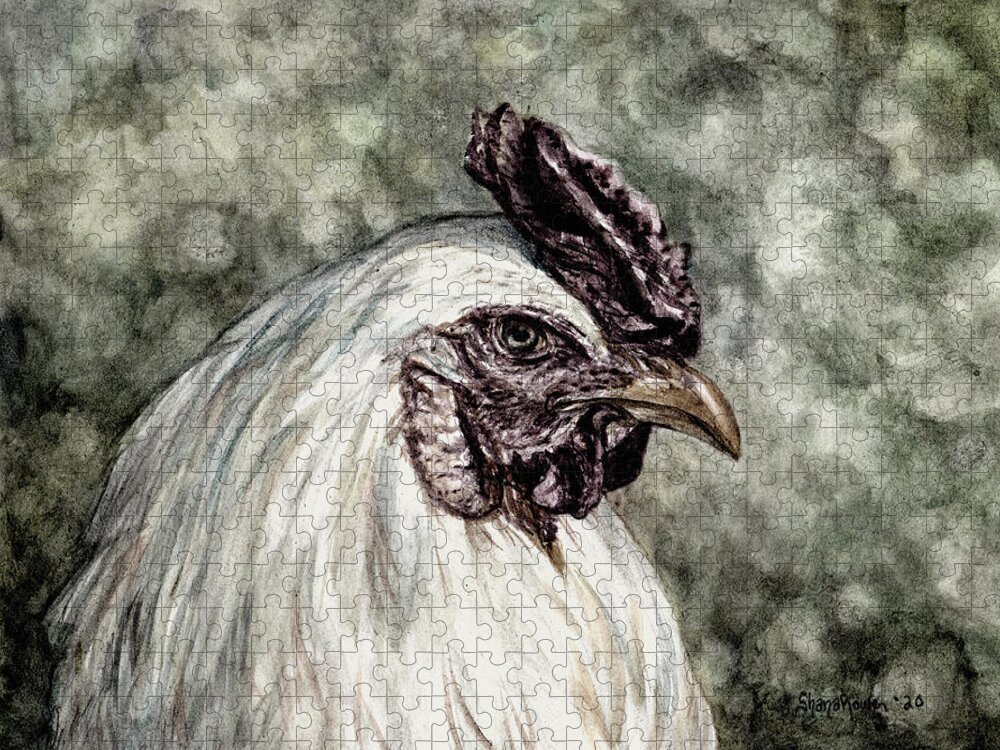 Rooster Jigsaw Puzzle featuring the painting Mr. Magee by Shana Rowe Jackson