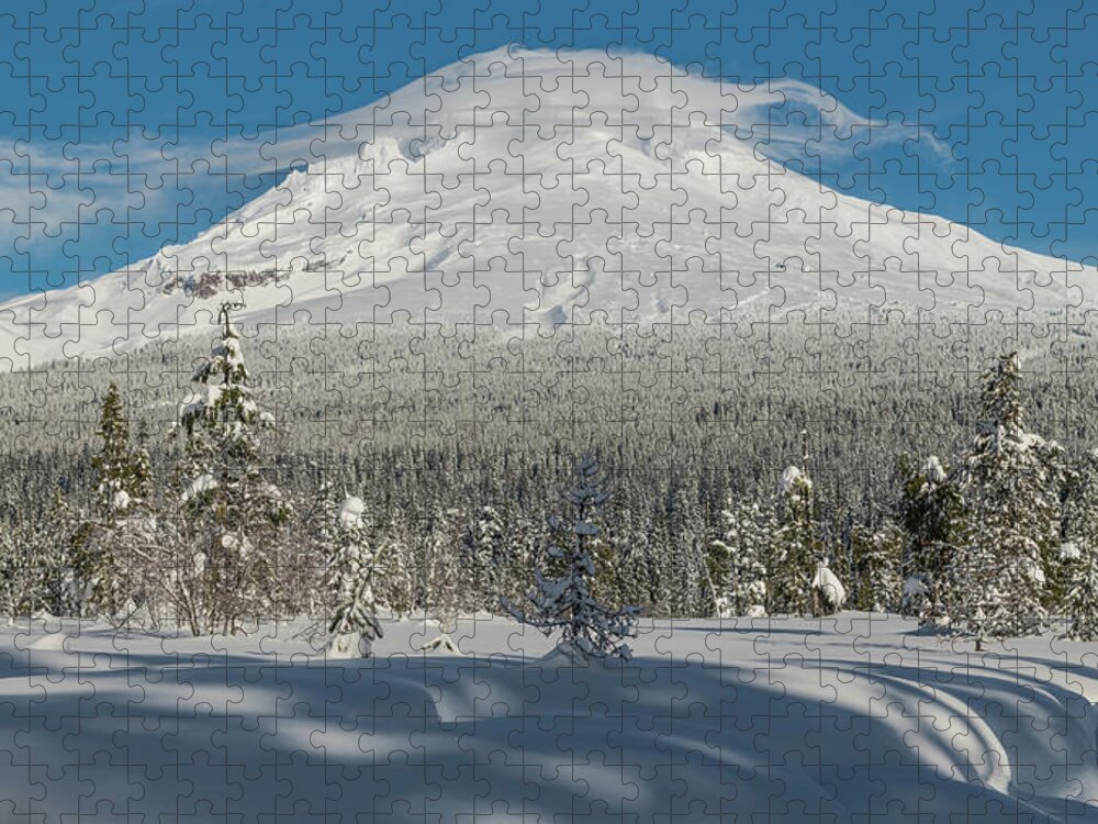 Mt. Jigsaw Puzzle featuring the photograph Mt. Hood in Winter by Patrick Campbell