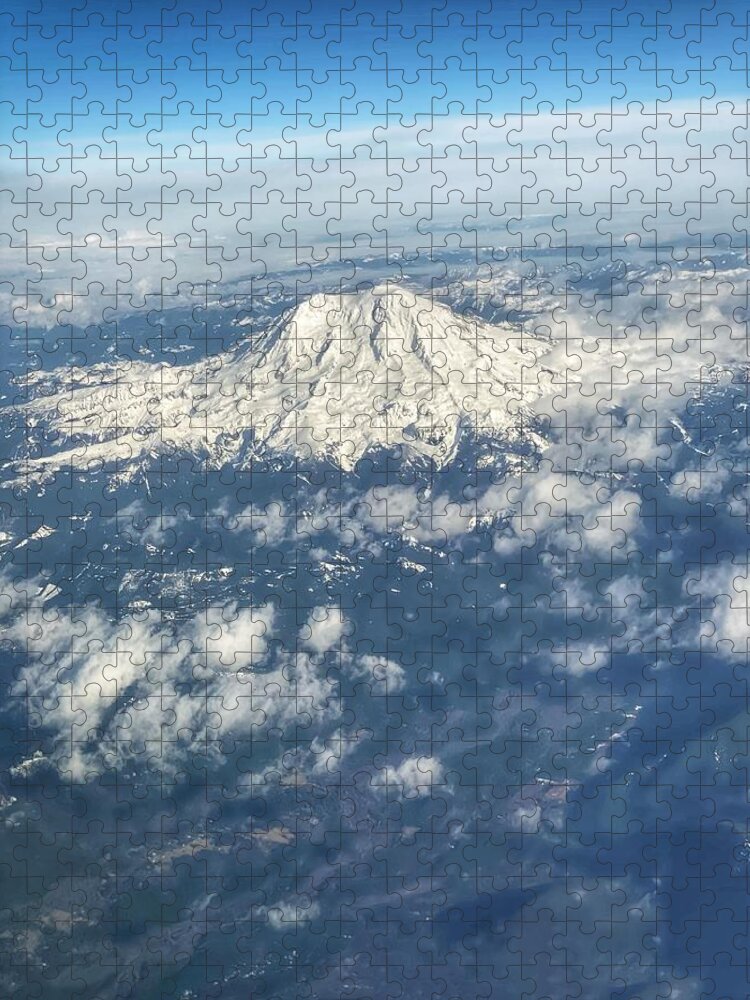Looking Down Jigsaw Puzzle featuring the photograph Mount Rainier by Jerry Abbott