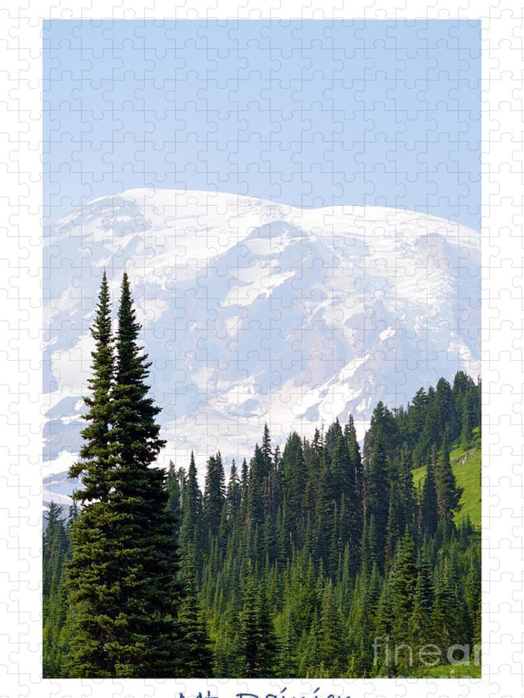 Mountain Jigsaw Puzzle featuring the photograph Mt. Rainier Landscape by Carol Eliassen