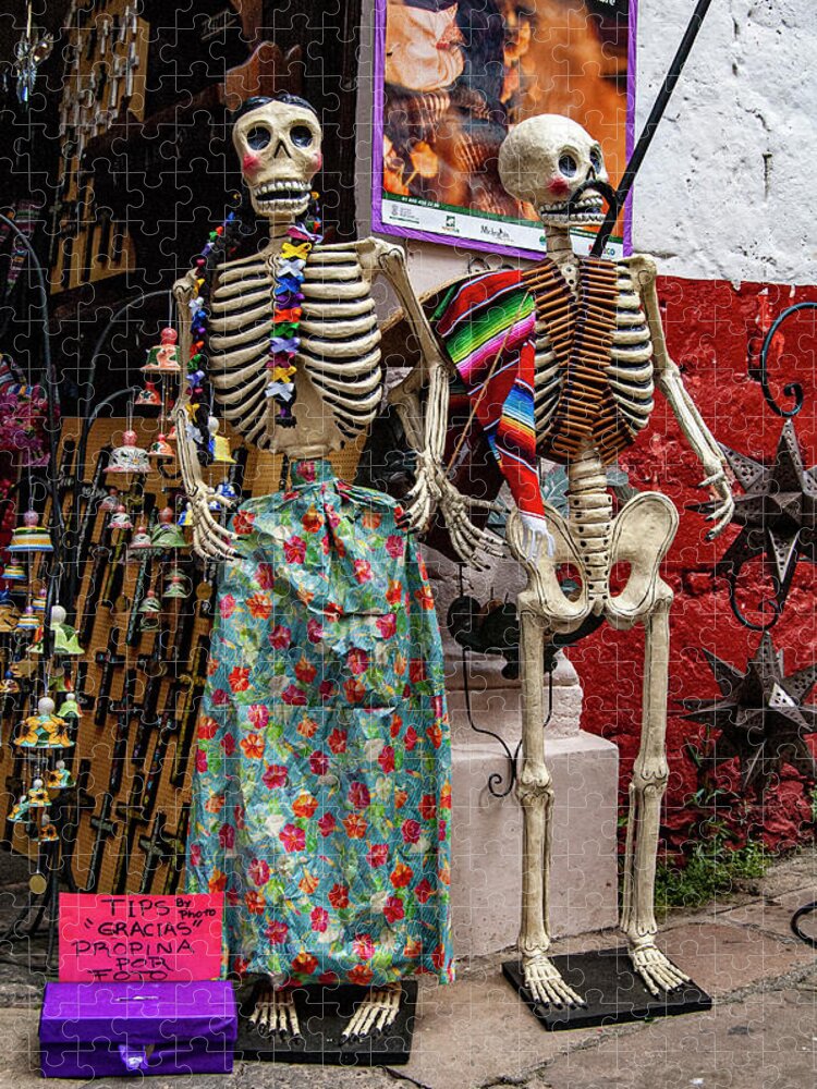 Dia De Los Muertos Jigsaw Puzzle featuring the photograph Muertos of Michoacan by William Scott Koenig