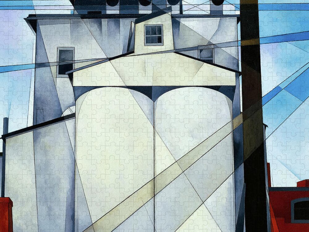 Charles Demuth Jigsaw Puzzle featuring the painting My Egypt by Charles Demuth