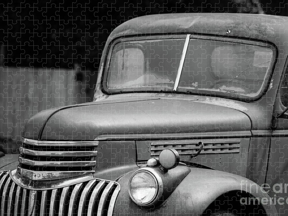 Vintage Car Jigsaw Puzzle featuring the photograph My Grandfather's old truck by Edward Fielding