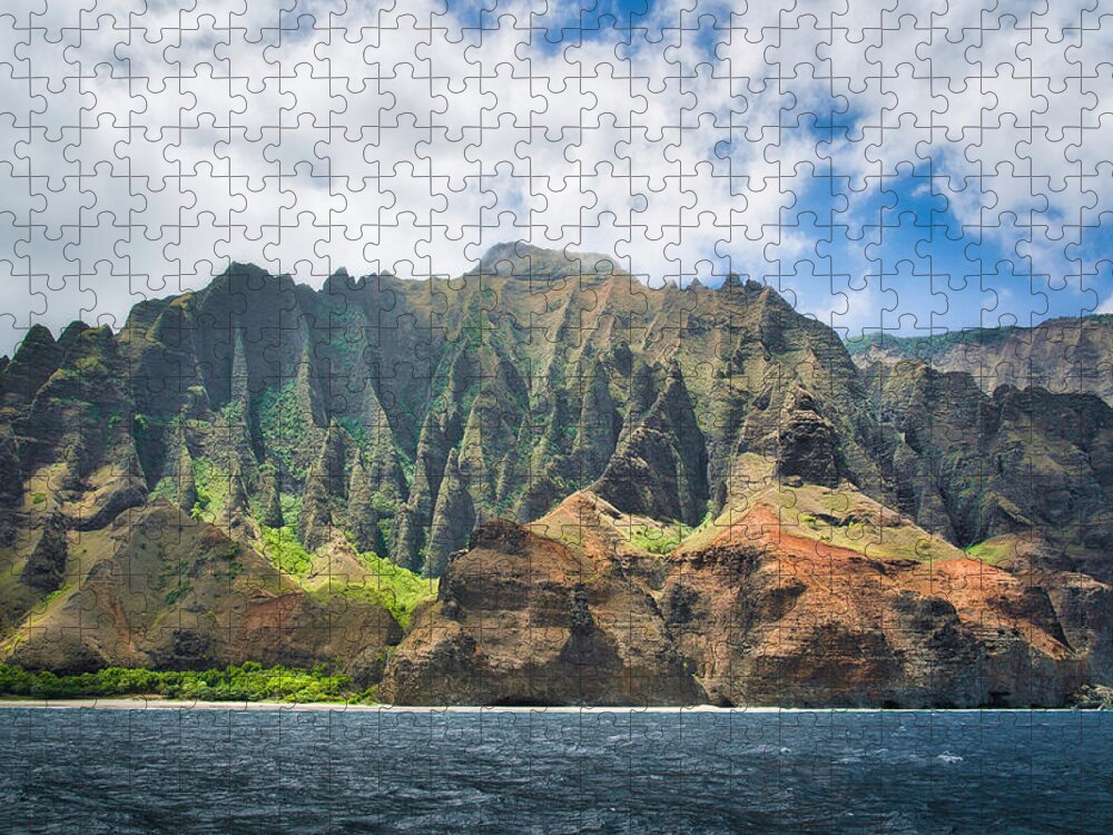 Landscape Jigsaw Puzzle featuring the photograph Napali Coast by Dan Eskelson