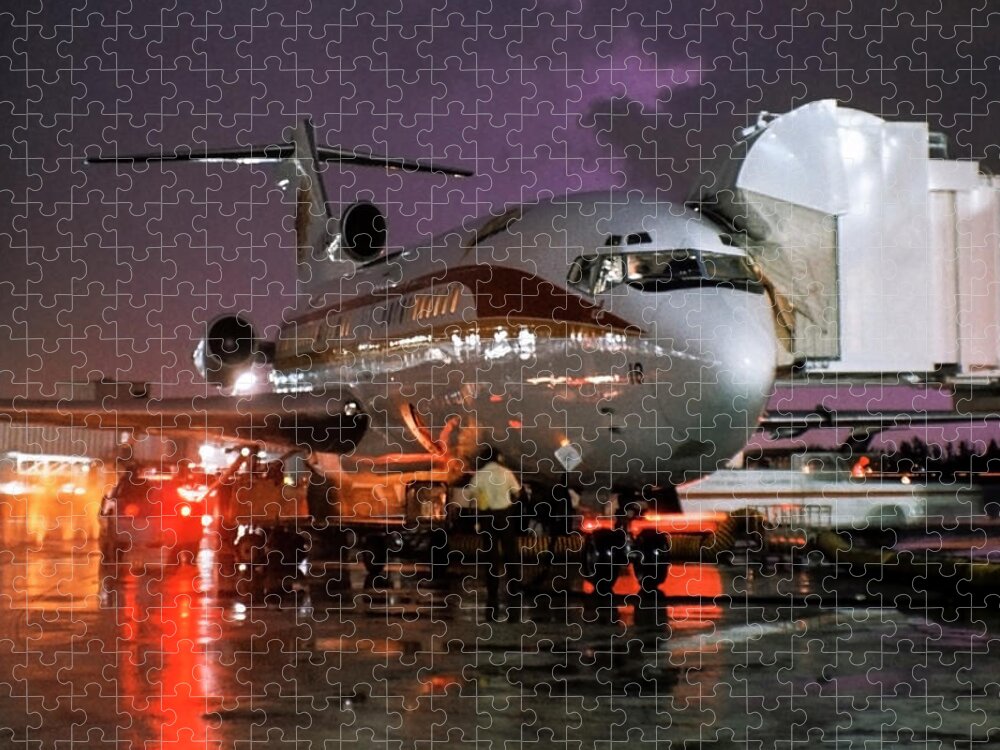 National Airlines Jigsaw Puzzle featuring the photograph National Airlines B-727 at Miami by Erik Simonsen