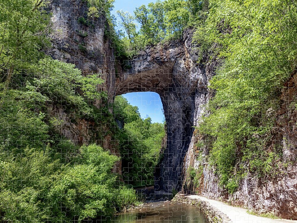 Natural Bridge Jigsaw Puzzle featuring the photograph Natural Bridge Virginia by Susan Rissi Tregoning